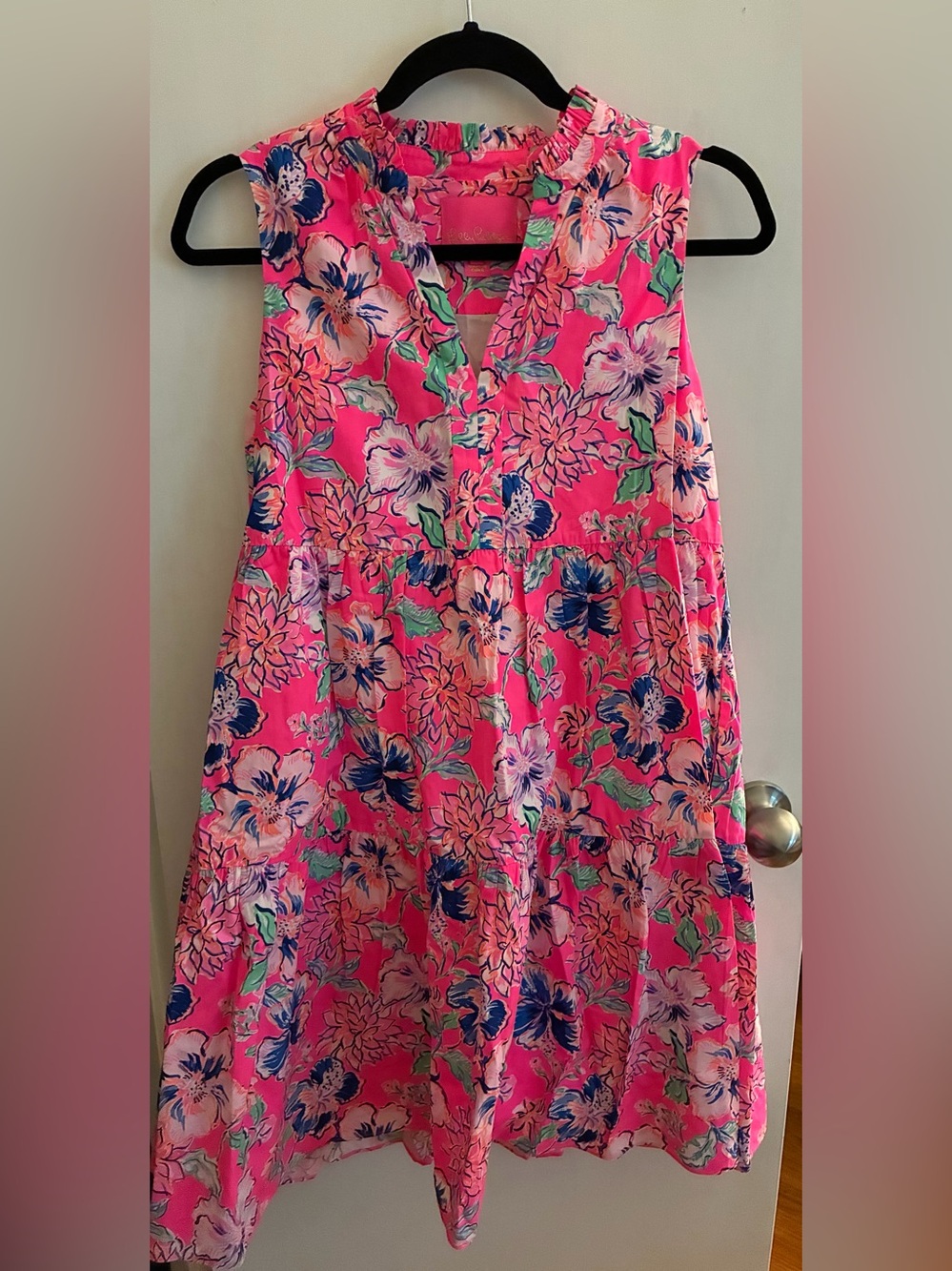 Lilly Pulitzer Hot Pink Floral Dress - small
